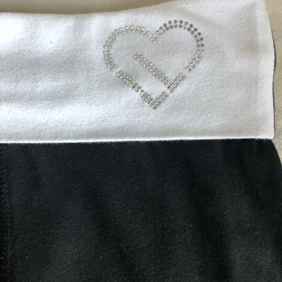 Black white Live Love Dream leggings Sz S - Picture 2 of 4